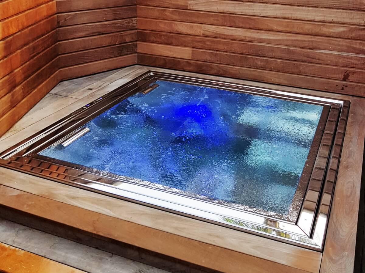 Vasca idromassaggio e Jacuzzi, vasca da bagno, Spa in acciaio inossidabile, Vasca calda uso privato