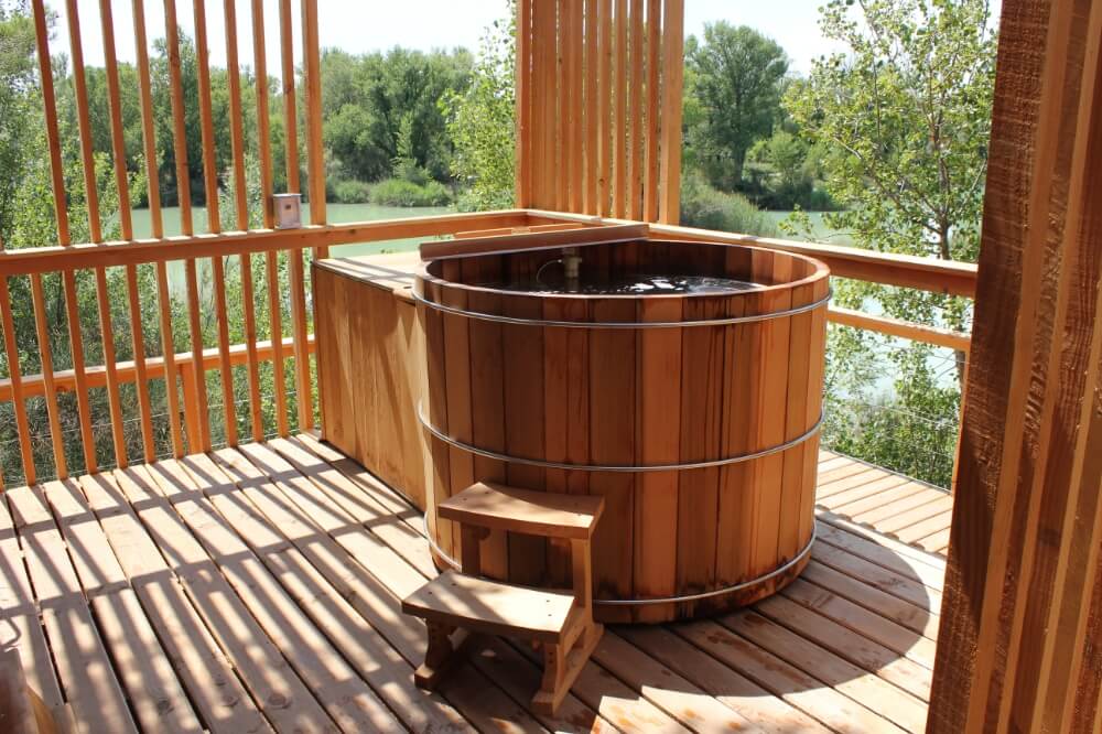 Di legno vasca idromassaggio, Vasca calda in legno, legno per vasca idromassaggio, Cedro rosso canadese